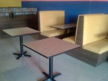 Bancas y mesas muebles para restaurante butacas mesas patas de gallo