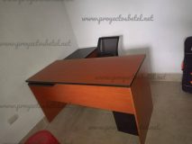 Escritorio en forma de L en medida de 1.20mts x 1.40mts fabrica de muebles Guatemala