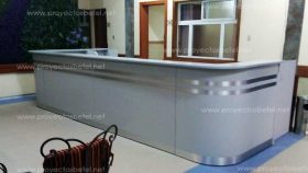 Mueble tipo recepcion en forma de U