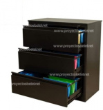 Archivo metalico de 3 gavetas lateral