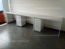 Escritorios en melamina con archivo movil tipo robot muebles de oficina