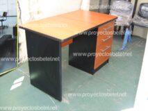 Escritorio secretarial lineal con pedestal