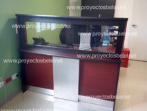 Mueble para recepcion en melamina