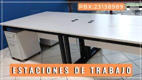 Escritorios con estructura metalica tipo co working