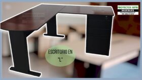 Escritorio metalico en L para oficina ejecutivo