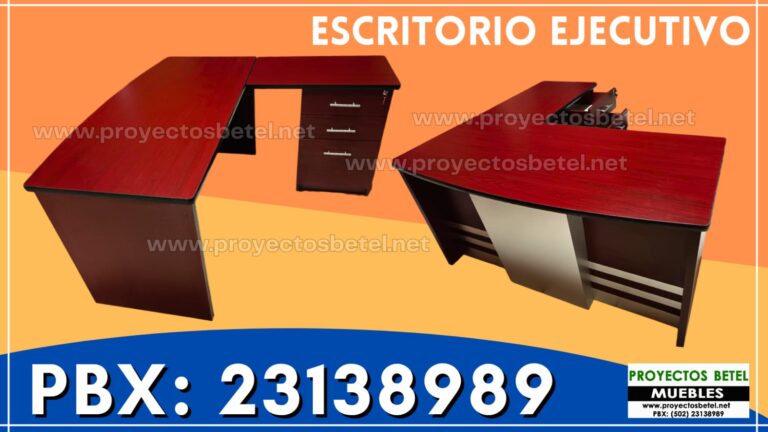 Muebles para oficina, escritorio, Guatemala, escritorio ejecutivo en melamina
