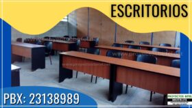 Escritorios en melamina para sala de capacitacion