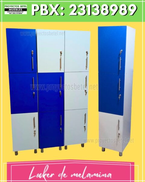 Locker fabricado en melamina con chapa y jalador