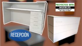 mueble para recepción fabricado en melamina