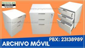 Archvivo en melamina de 3 gavetas