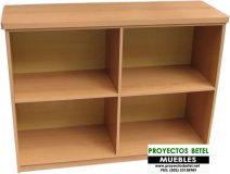 credenza de melamina o bufetera en melamina color cherry sin puertas