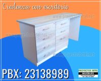 gavetero con escritorio, credenza o bufetera