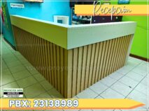 Mueble para recepcion fabricado en melamina diseño moderno